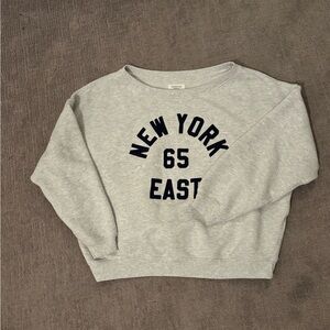 American Eagle Outfitters Wide Neck Gray New York Oversized Graphic Sweatshirt